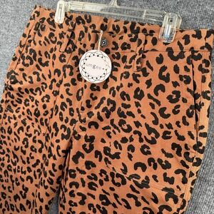 NEW Umgee USA Leopard Print Straight Leg Pants Tan Black XL Boutique